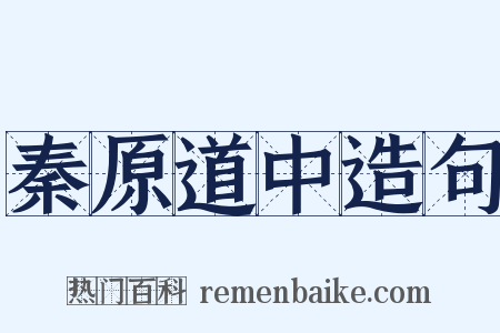 秦原道中造句是什么意思的图片